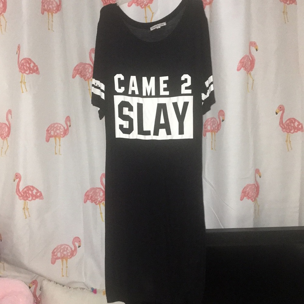 Black t-shirt dress